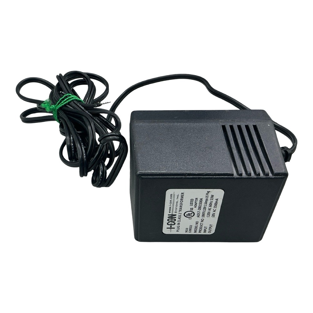 I-CON Systems AD57-2801500A Plug In Class 2 Transformer 28V AC 1500mA 53W Black